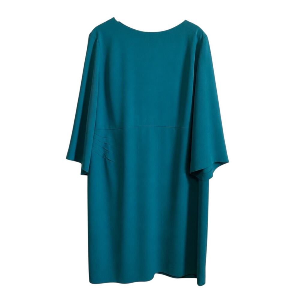 J. Jill Women's 3/4 Sleeves Teal Midi Dress Plus Size 22W NWT Casual Feminine